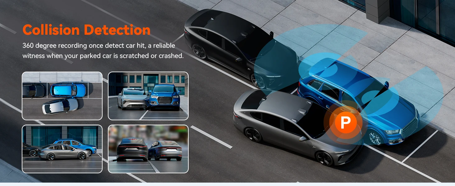 Vantrue 360&deg; Dash Cam WiFi 2.7K Black Box Android IOS APP 5GHz GPS Parking Sensors for Cars  DVR  Camera for Vehicle