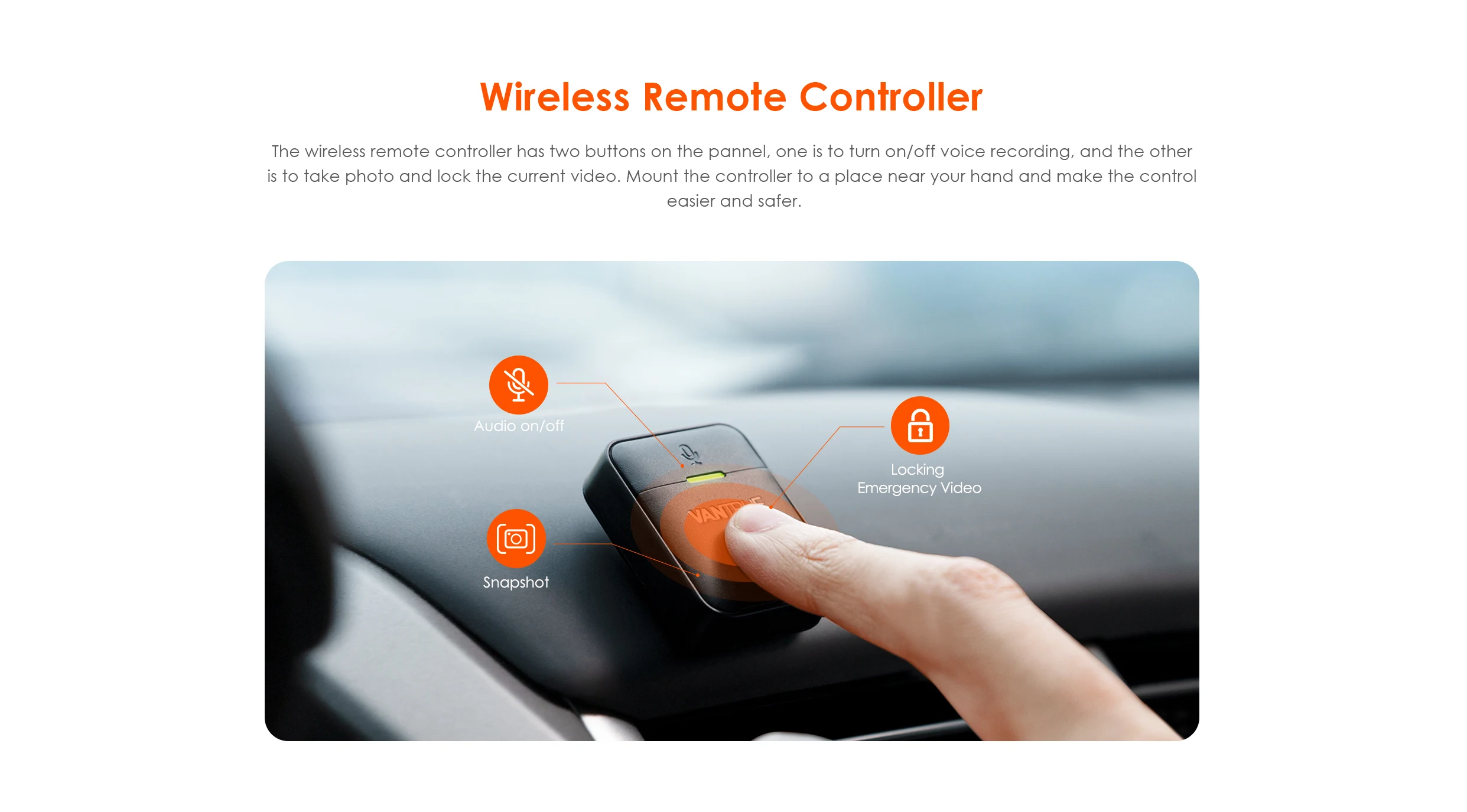 Vantrue E3 3 Channel Dash Cam 2.5K Front and Rear Inside Built-in WiFi GPS,Car Camera with Voice Control