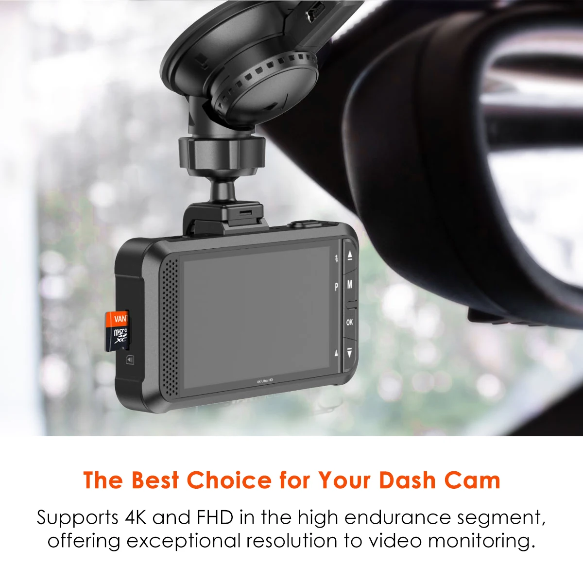Vantrue 128G 256G U3 V30 Class 10 4K UHD Video High Speed Transfer TF SD Card Desgin for Car Dash Cam GPS navigation