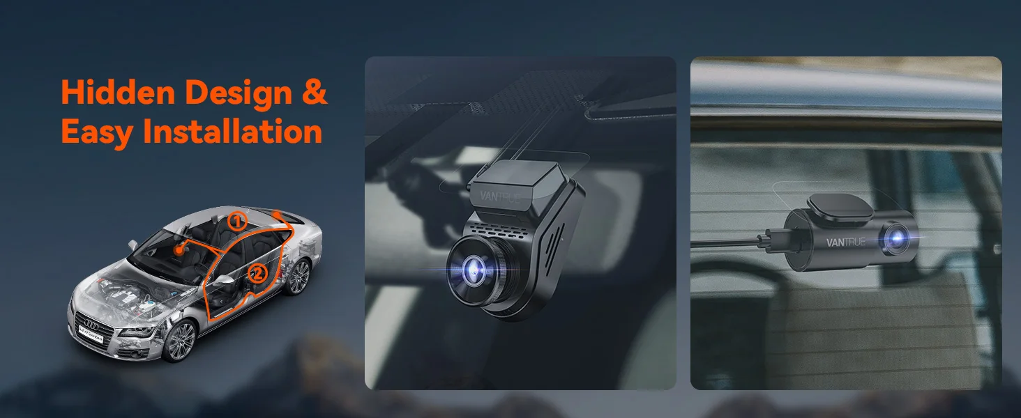 Vantrue Dash Cam Front and Rear S1pro 5G WiFi 2.7K Car DVR STARVIS2 Black Box HDR Night Vision 1440P 60FPS Camara Car S1pro