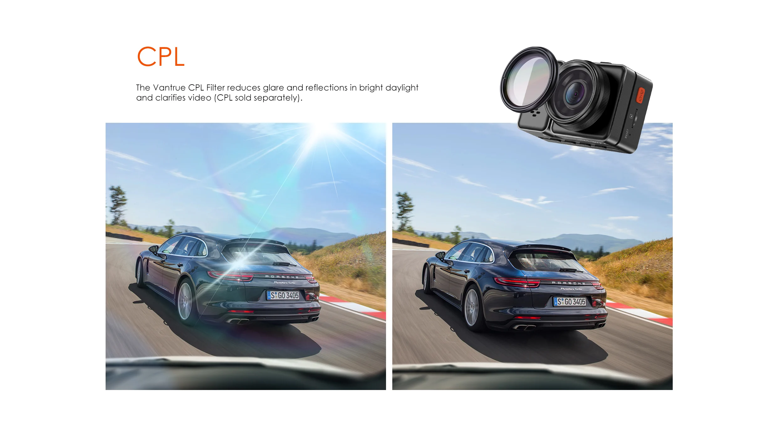 Vantrue E2 Car DVR 2.5K Front and Rear Dash cam for Car with 5G WiFi GPS Voice Control Black Box 1944P Car Recorders